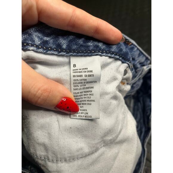 American Eagle Distressed Denim Cutoff Shorts Women’s Size 8 - Picture 5 of 5
